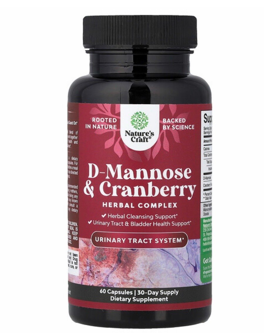 Nature's Craft, D-Mannose & Cranberry, 60 Capsules