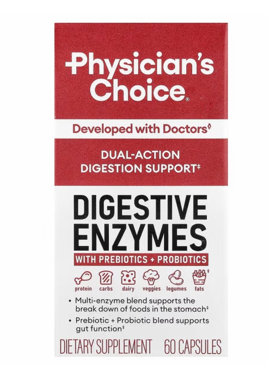 Physician's Choice, Digestive Enzymes With Prebiotic + Probiotics, 60 Capsules